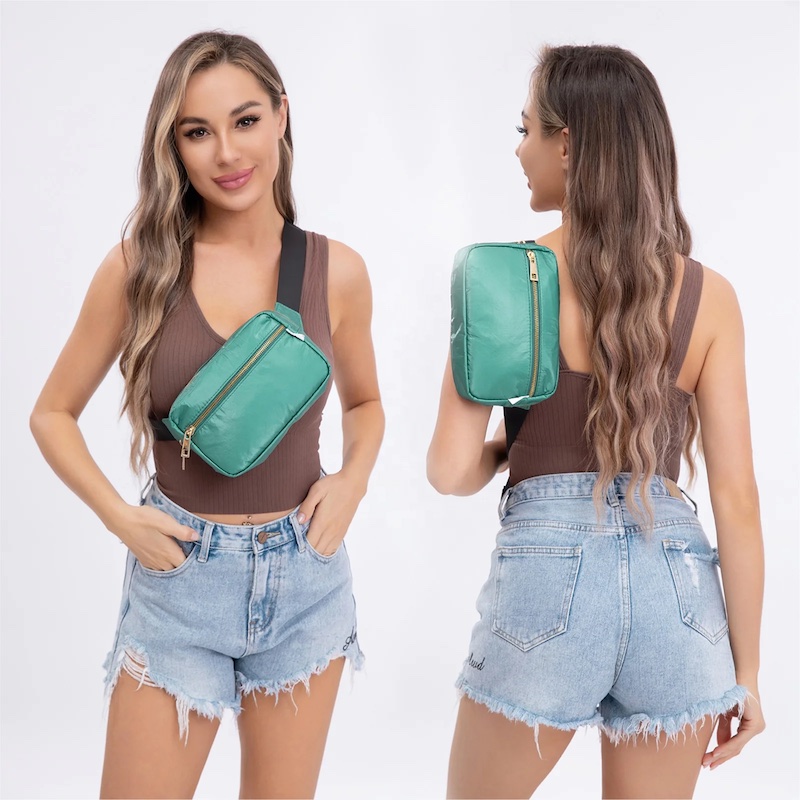 Green Tyvek crossbody bag