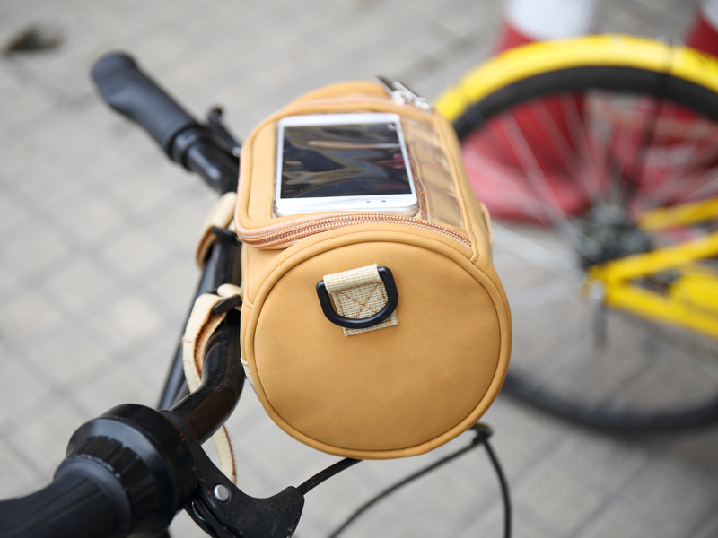Impermeabile Moto Manubrio della Bicicletta Borsa-Tubo Anteriore Bici Sacchetto di Deposito per Biciclette, Borse Tracolla Removibile-Bici Portatile con Borsa a Sacchetto w/touch screen del Telefono 