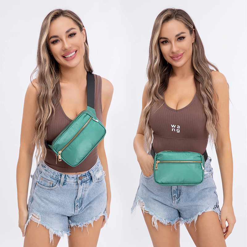 Borsa a tracolla a tracolla verde in Tyvek – Elegante marsupio da viaggio per uomo e donna | Perfetto per trasportare Nintendo Switch OLED