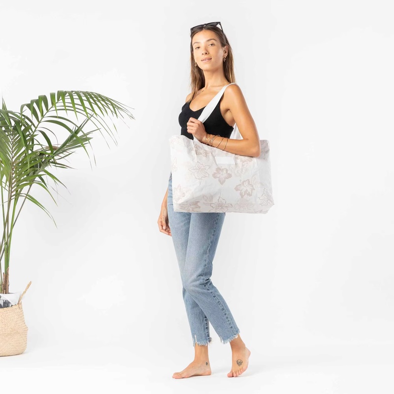 Borsa tote personalizzata reversibile in carta DuPont™ Tyvek® – Borsa da spiaggia ecologica, impermeabile e riciclata