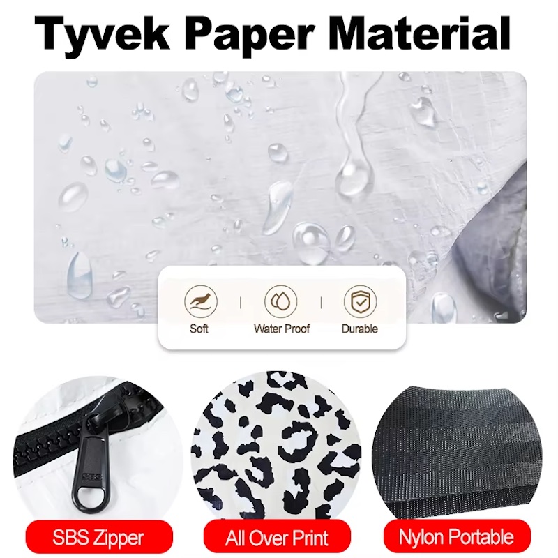 Borsa tote personalizzata in DuPont™ Tyvek® impermeabile e rivestita – Borsa da spiaggia e da spedizione alla moda e antispruzzo