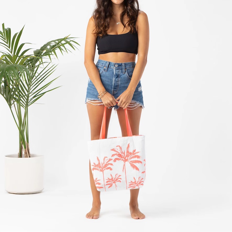 Borsa reversibile in DuPont™ Tyvek®, ecologica e alla moda, impermeabile, da spiaggia e per la spesa in stile hawaiano