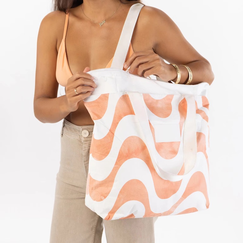 Borsa tote DuPont™ Tyvek® anti-schizzi di grande capacità – Borsa da spiaggia e per la spesa impermeabile con cerniera
