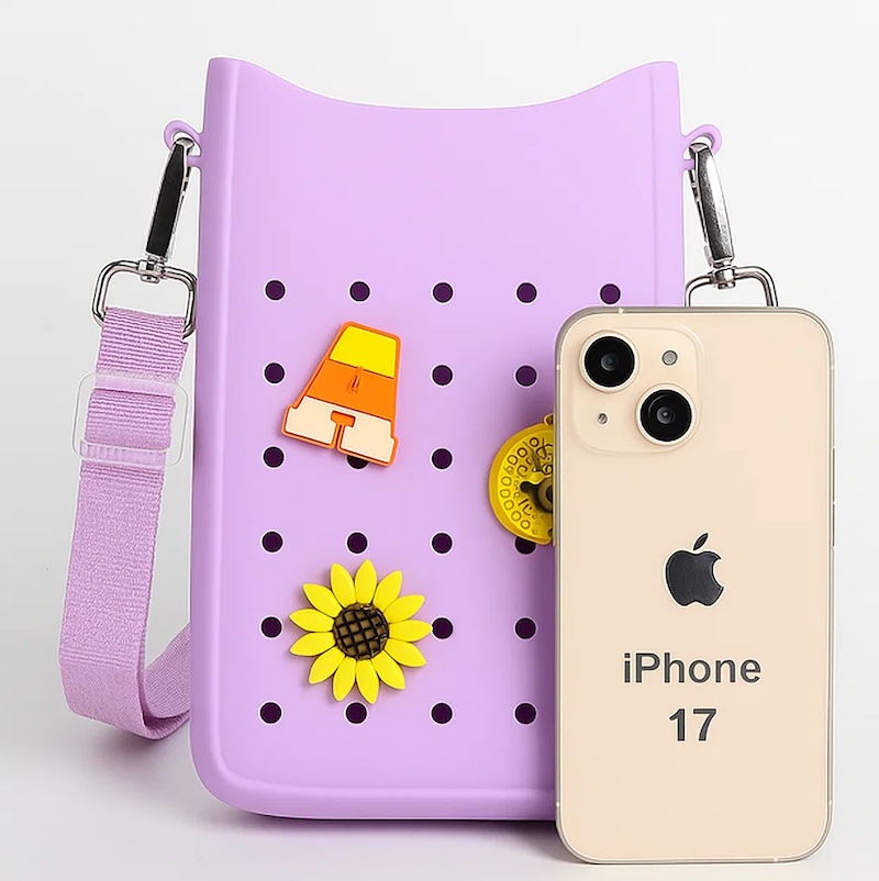 Borsa a tracolla da donna in silicone Fashion Candy adatta per iPhone 17, Pro, Pro Max - Tracolla impermeabile e portatile per viaggi e uso quotidiano