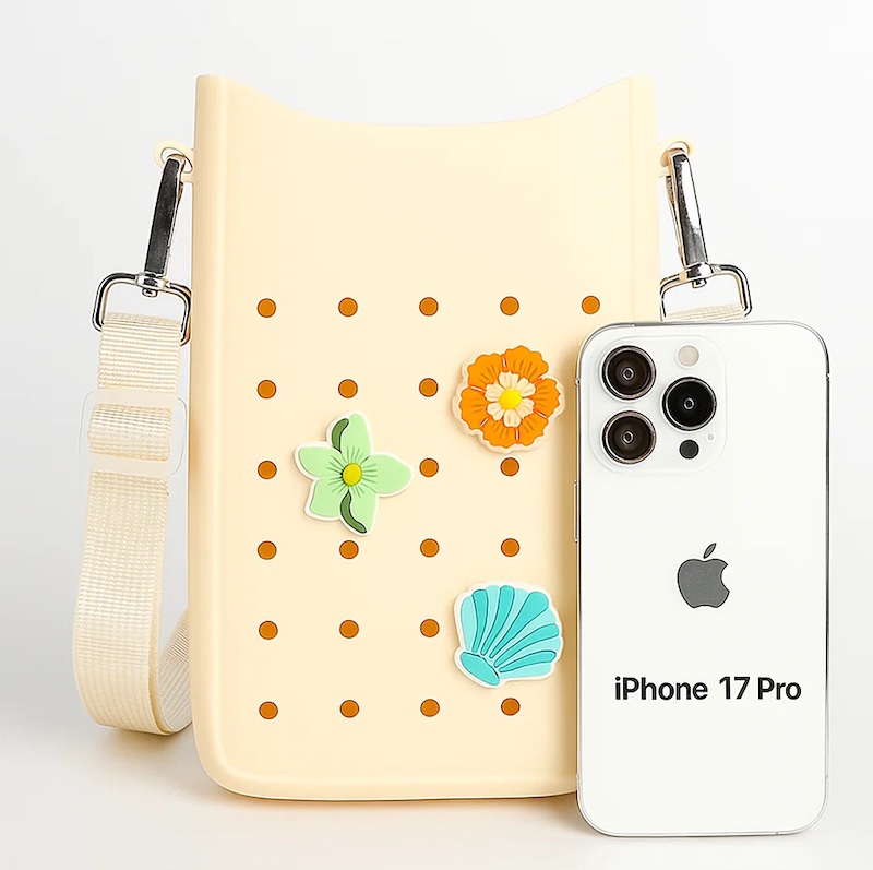 Borsa a tracolla in silicone con motivo a caramelle per ragazze per iPhone 17, Pro, Pro Max – Tracolla impermeabile e portatile per tutte le stagioni