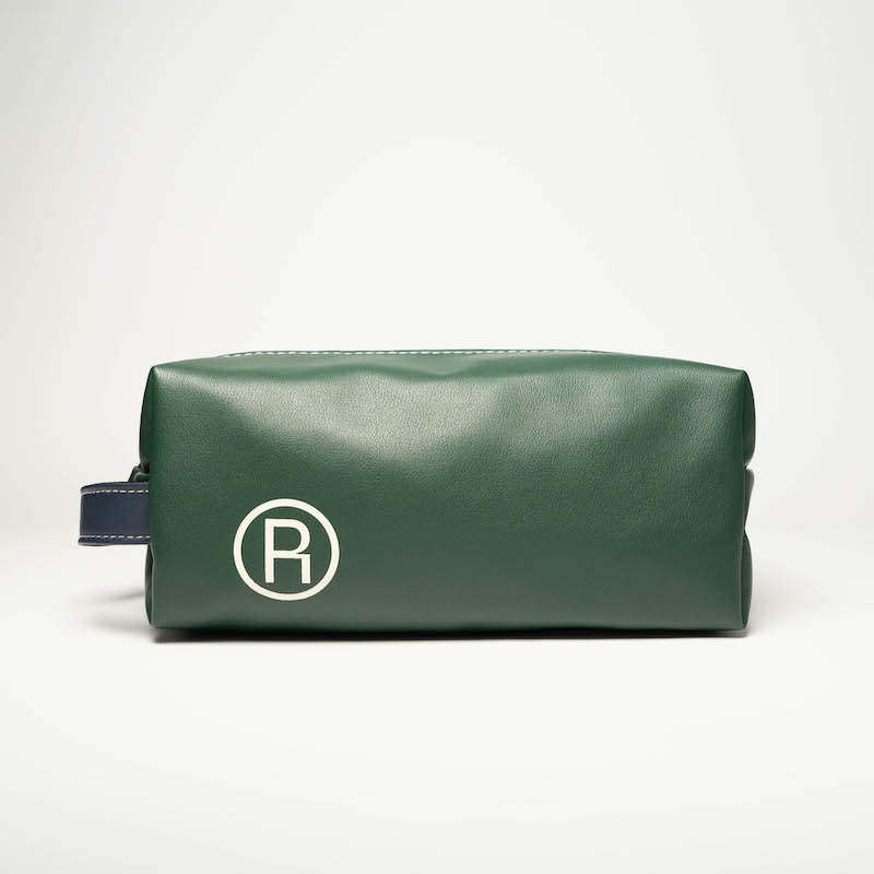 Borsa cosmetica in pelle verde di alta qualità e alla moda – Organizer da viaggio OEM/ODM personalizzato