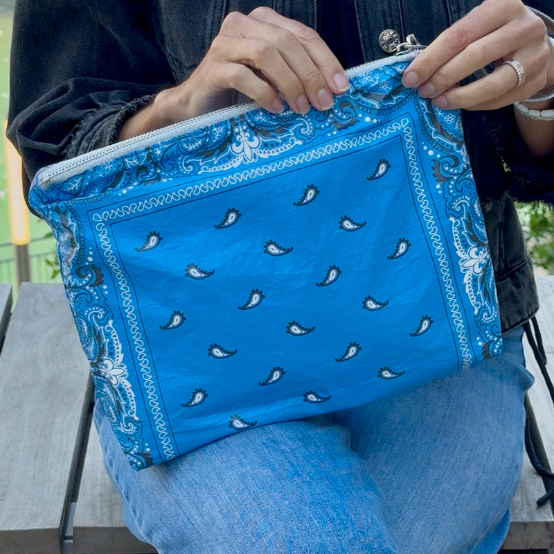 Borsa per il trucco in Tyvek di grande capacità con stampa personalizzata - Organizer da viaggio per cosmetici impermeabile